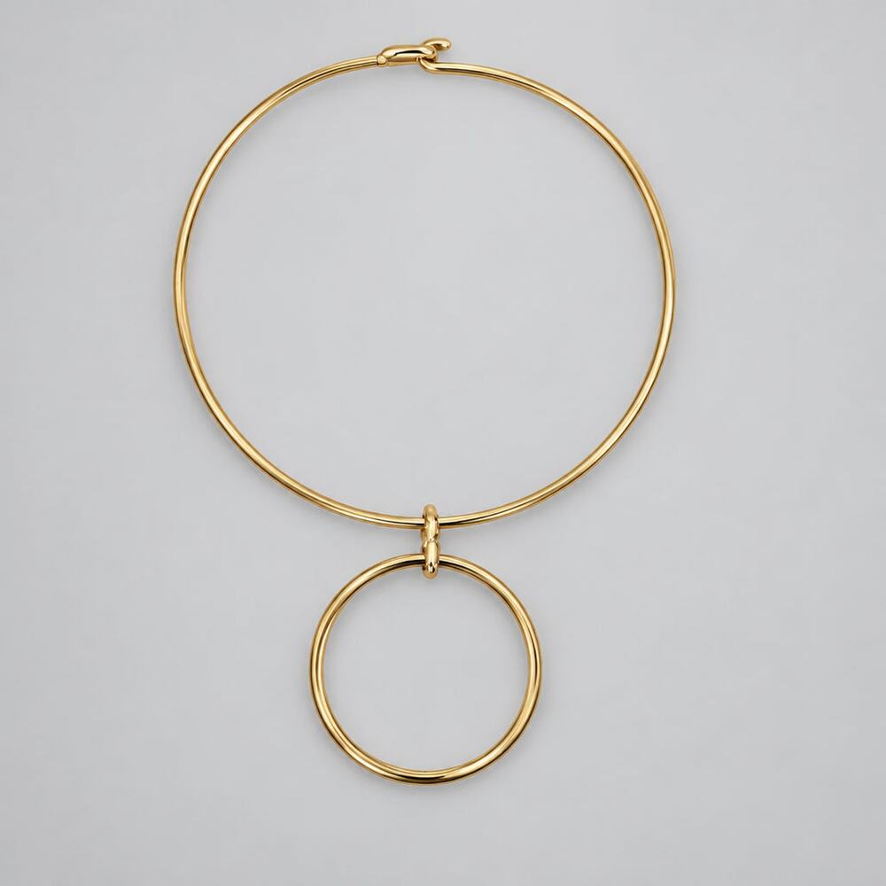 India Hicks gold Double O collar necklace, NEW IN BOX!